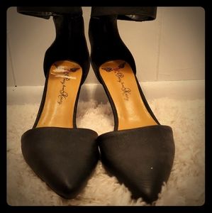 Black heels with ankle strap